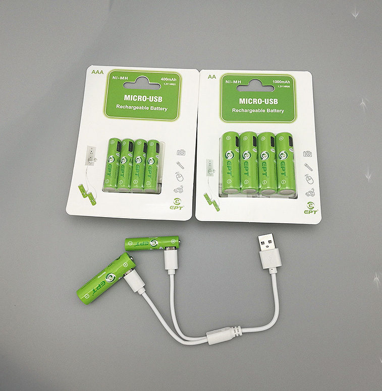 1.2V 1000mAh AA 5號USB充電鎳氫電池 1.2V 1000mAh AA 5號USB充電鎳氫電池